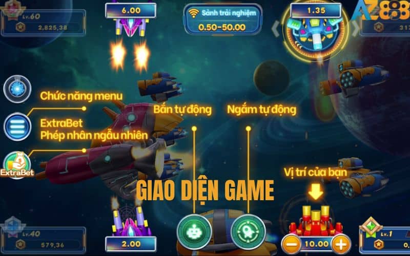 Giao diện trò chơi Bắn Cá Vũ Trụ